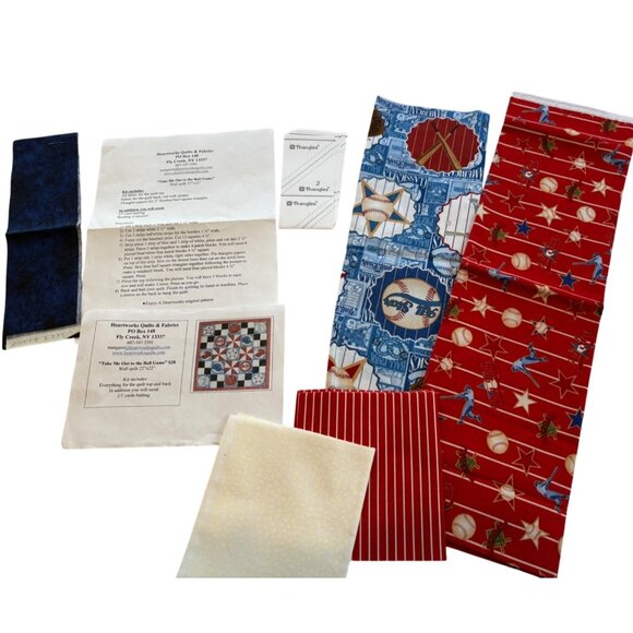 Heartworks‎ Quilts & Fabrics "Take Me Out To The Ball Game" Wall Quilt Kit - Picture 1 of 9